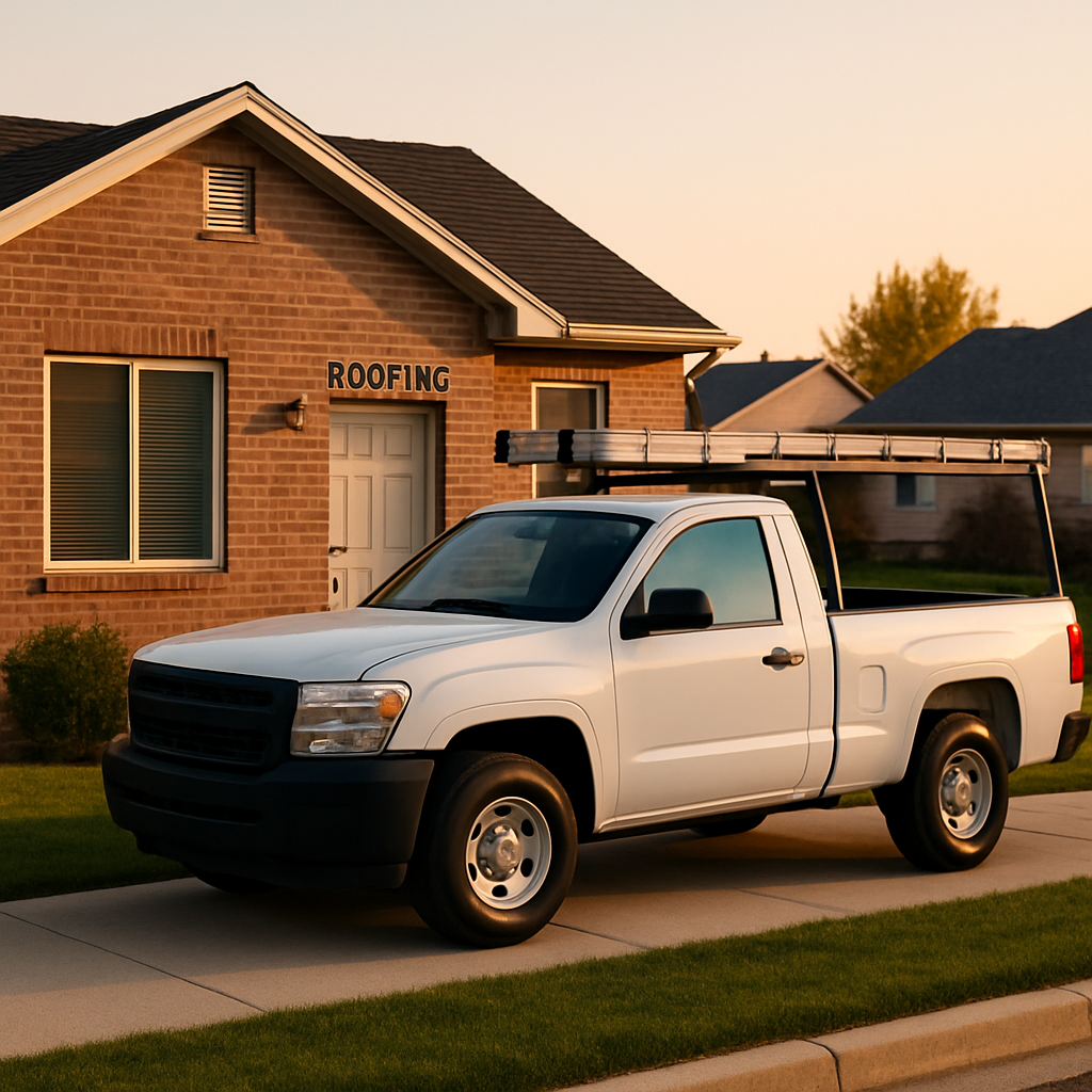 Roofing team on a job site